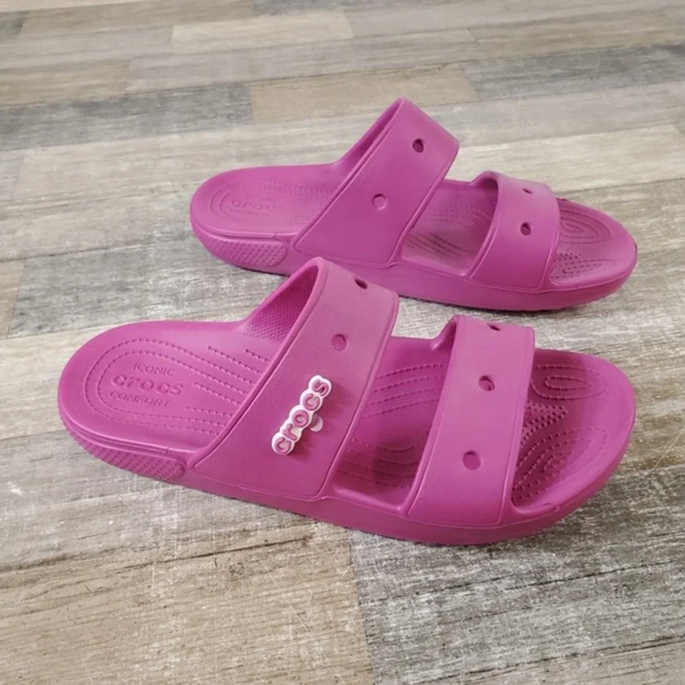 Crocs Slide Sandals Mens Sz 12 Slip On Shoes Waterproof Sandals‎